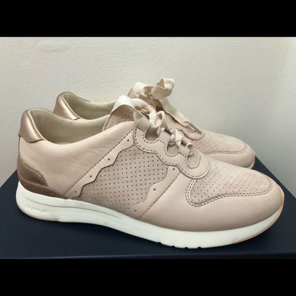Cole Haan Women's GrandPrø Wedge Trainer Peach Rose Gold - Picture 10 of 15